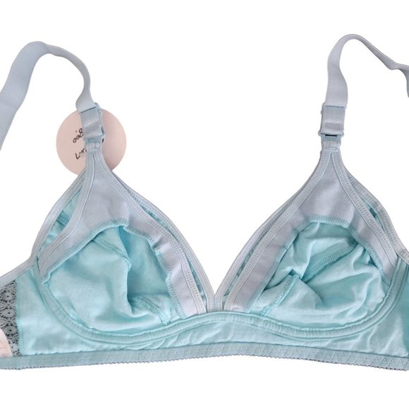 Belabumbum Soft Cup Nursing Bra Adjustable Straps Pastel Blue Medium NWT - Picture 9 of 10